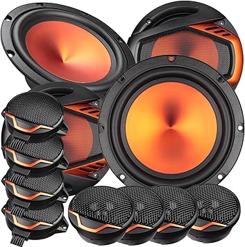 STX Audio 1300W 6.5-Inch 2-Way Car Audio Component Speakers System - 2 Pairs