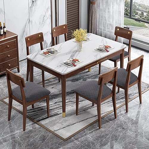 Miniatura 6 de Genina Fundas de asiento impermeables para sillas de comedor, fundas elásticas extraíbles y lavables, fundas de cojín para sillas de comedor y