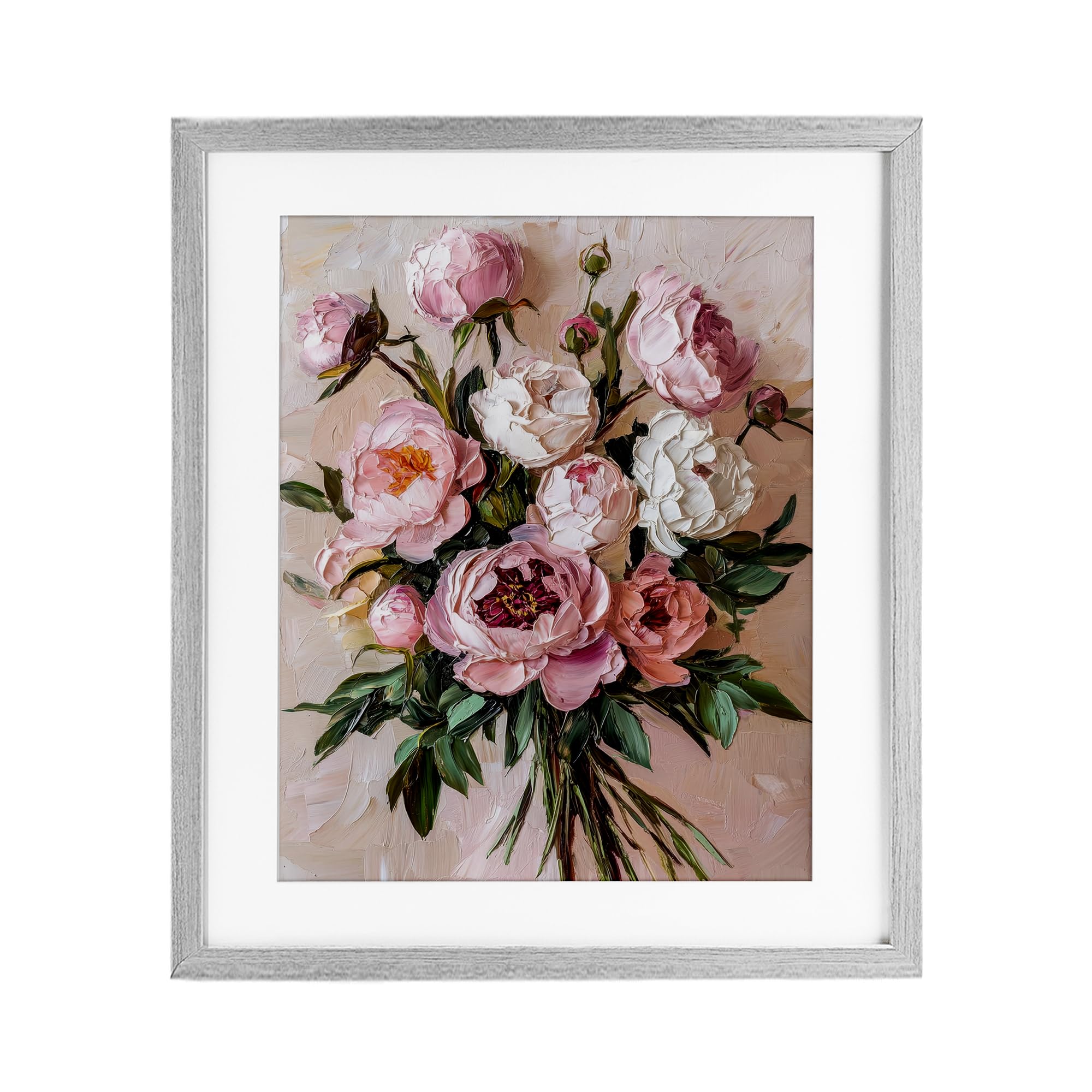 Affiche bouquet de pivoines grises Stupell Industries pour une chambre romantique