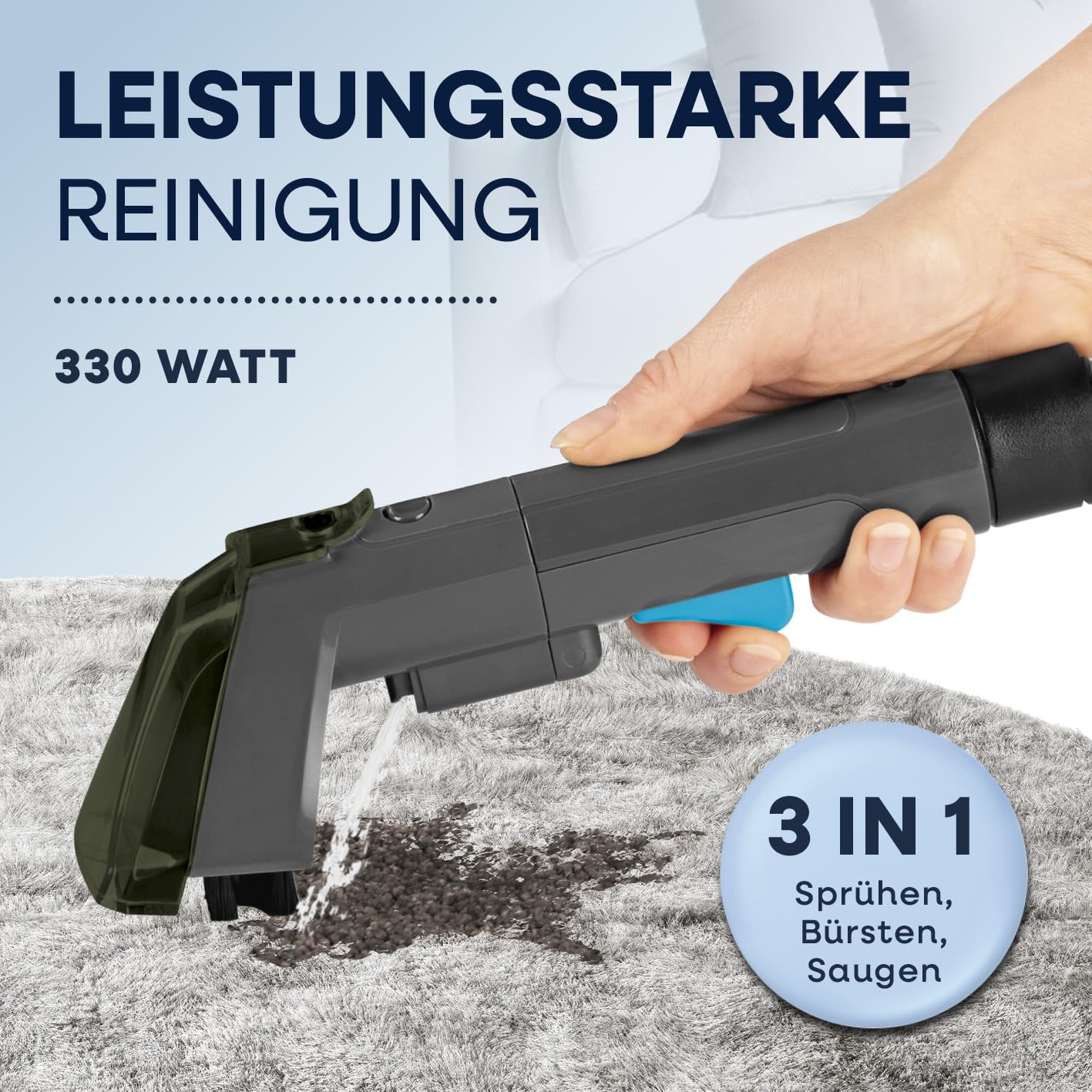 CLEANmaxx Kompakt Polsterreiniger Gerät 330W – Bild 3