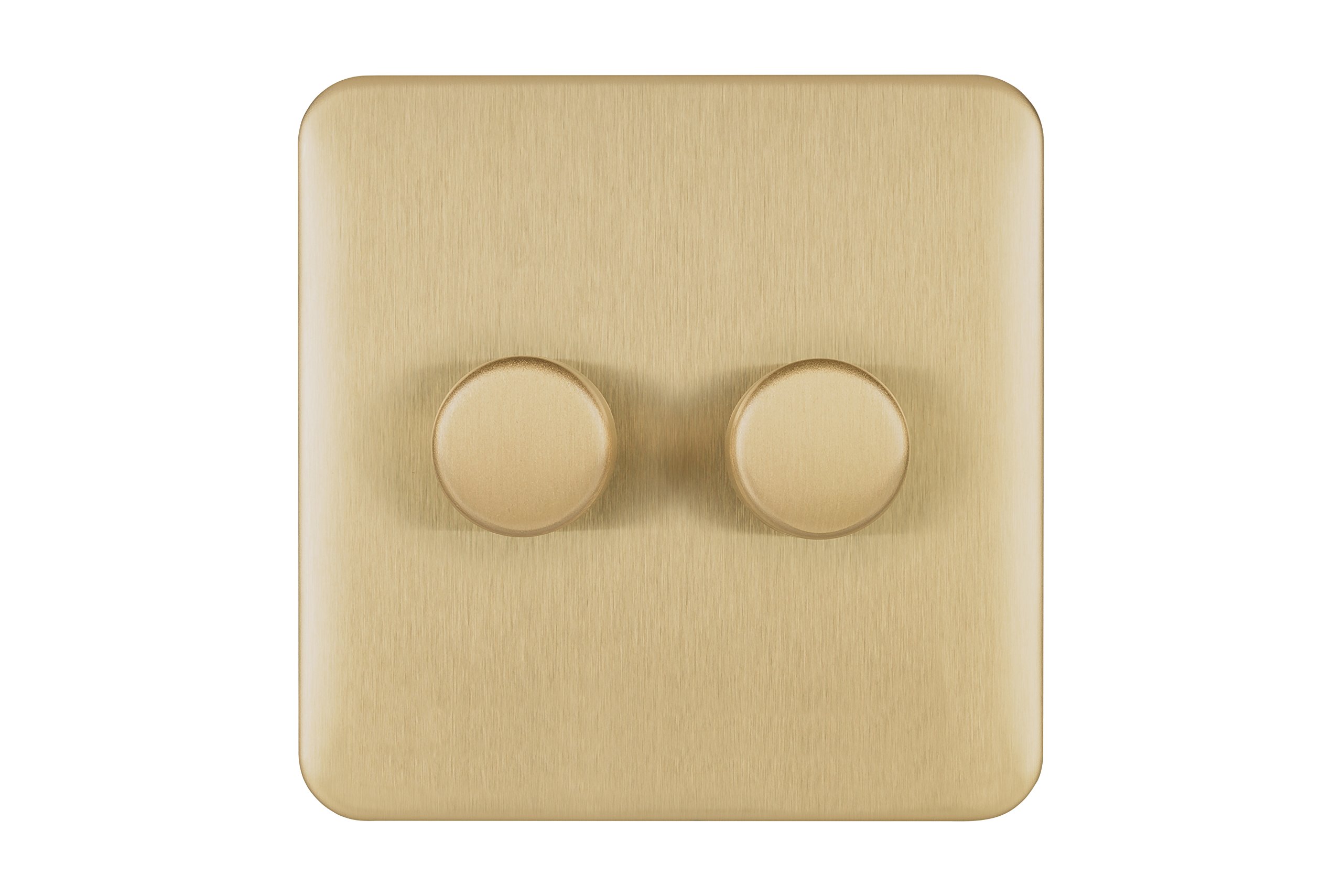Schneider Electric GGBL6022CSBS Lisse Screwless Deco Uni Dimmer 2G 2way 250W/VA SB, 250 W, 240 V, Satin Brass
