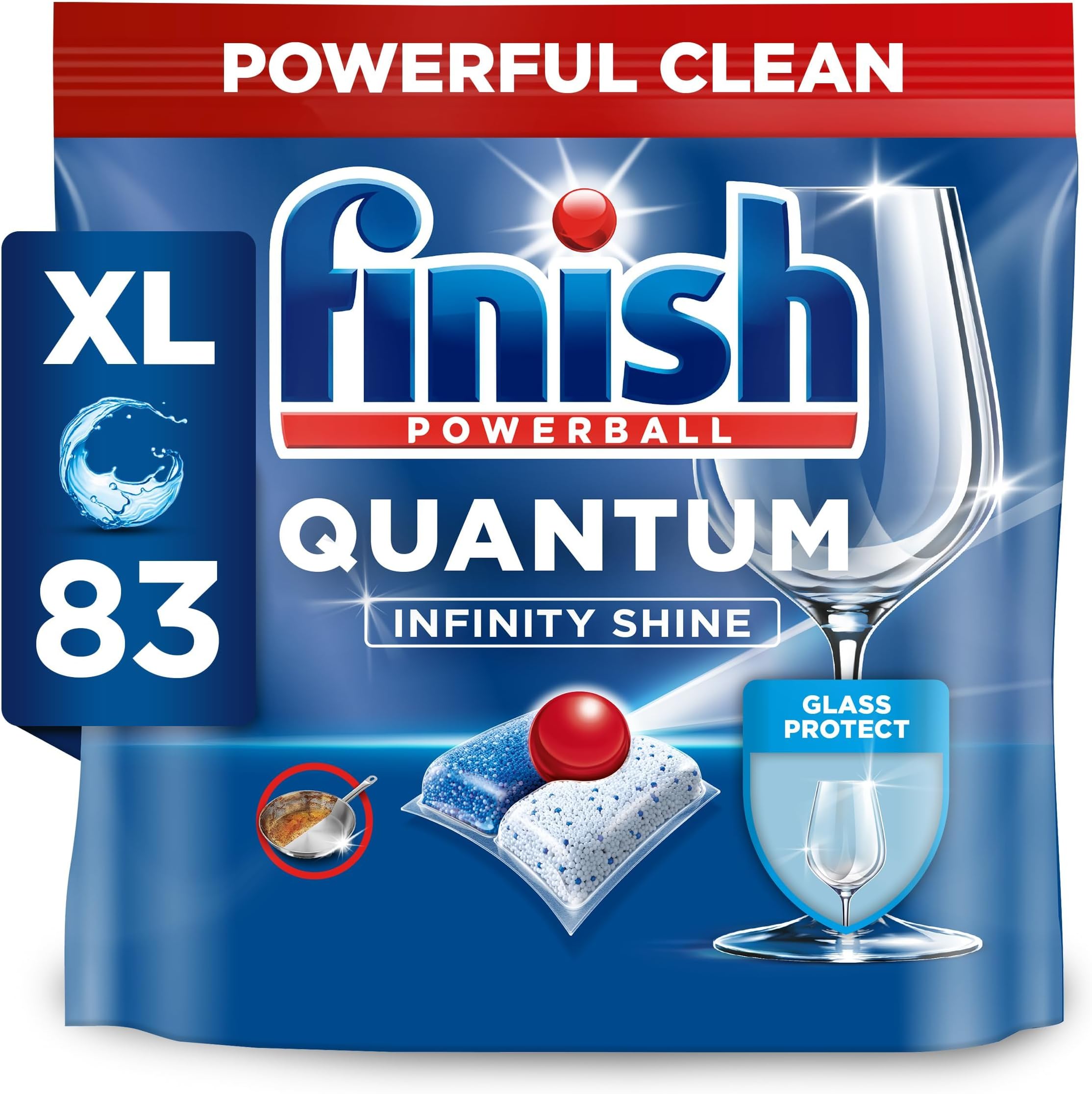 Quantum Infinity Shine Dishwasher Tablets Bulk | Scent : REGULAR | Size : 83 Dishwasher Tabs | For Sparkling Clean,Packaging may vary