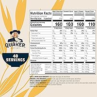 Vista 5 de Avena instantánea Quaker, paquete de 4 sabores variados, paquetes individuales, 48