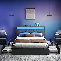 VASAGLE Struttura per letto matrimoniale, Struttura per letto