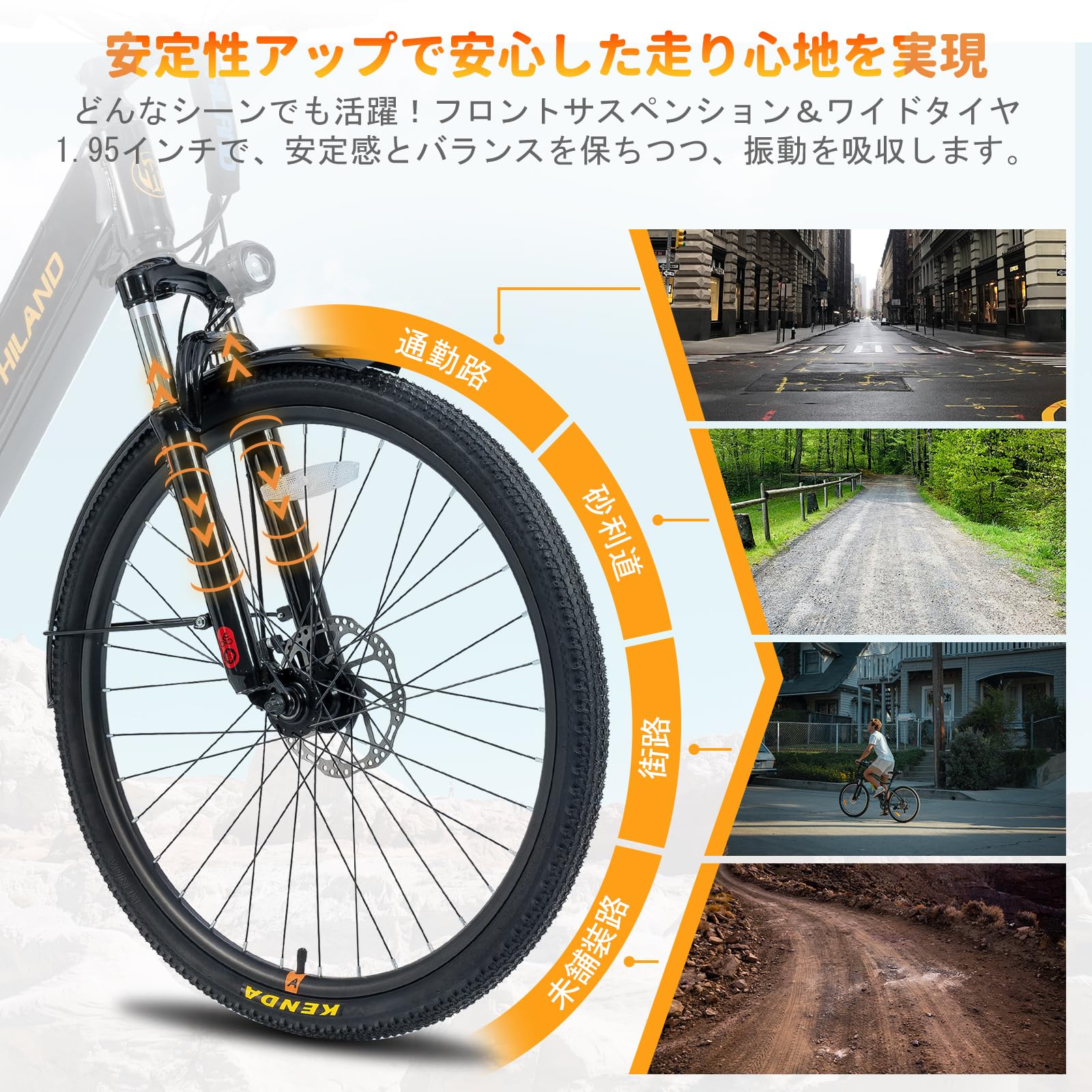 Amazon | HILAND 26インチ クロスバイク アシスト機構付き 最大