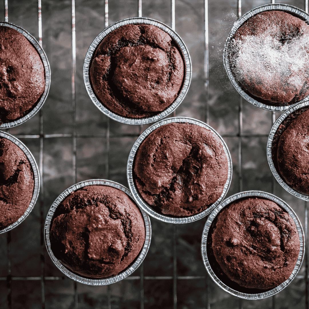 Enpack Einweg-Backformen aus Aluminium - 180ml Eierkuchenform Ø 90mm - Muffinförmchen für Törtchen, Cupcakes oder Muffins - Alu Muffinformen für Backofen (1000)