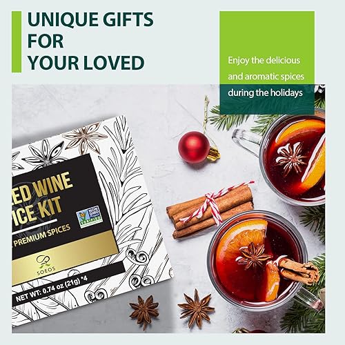 Miniatura 5 de Soeos Kit de especias de vino caliente 296 oz 074 oz4 seis especias de primera calidad caliente kit de especias de vino