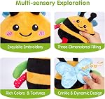 hahaland Baby Toys for 6-12 Months – Crawling Musical Dancing Bouncing Learning Bee Plush Baby Toys for 1 2 Year Old Boys Girls, Interactive Tummy Time Toy for 1 2 3 Year Old