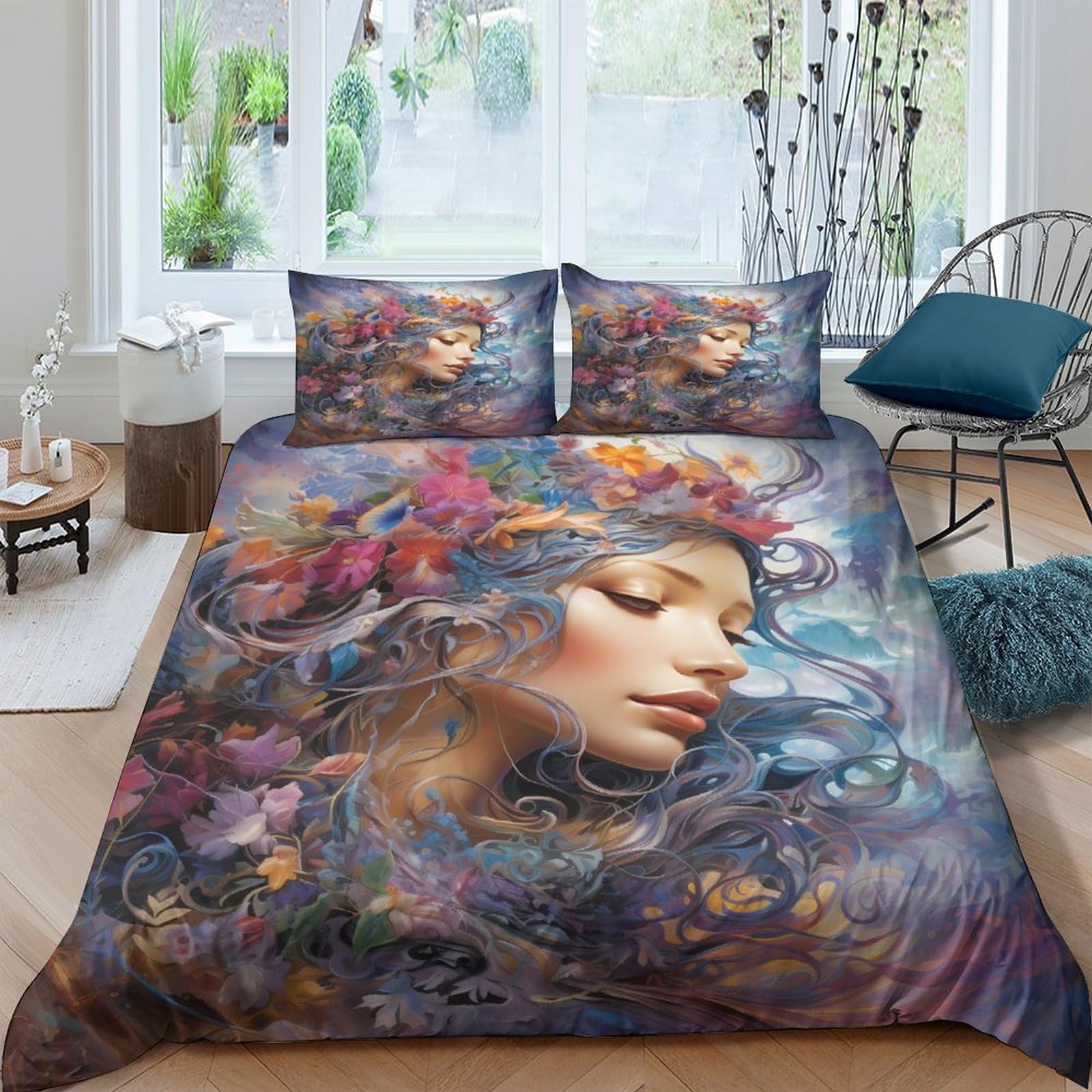 Parure de lit papillon 3D avec fermeture à glissière housse de couette microfibre