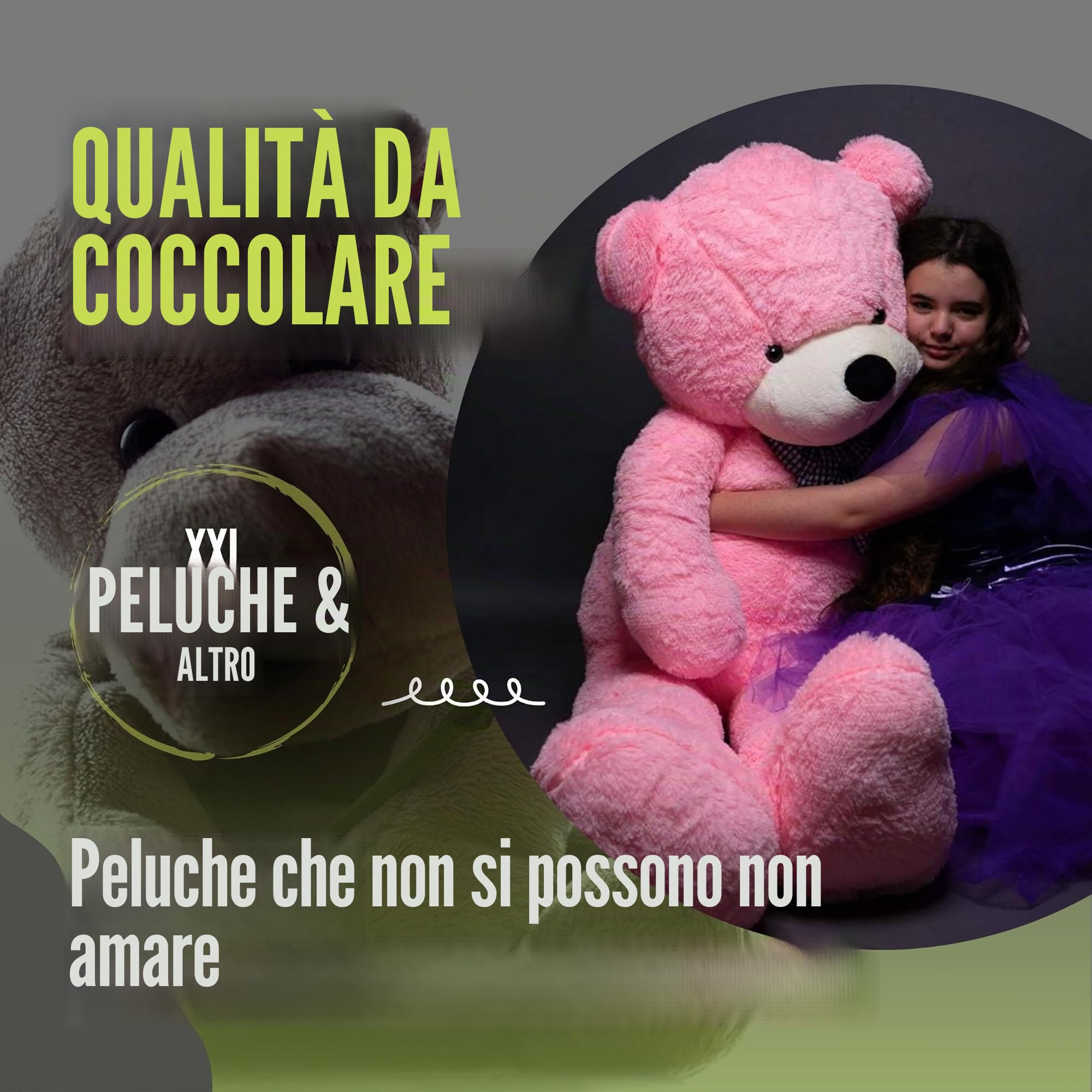 TE-Trend Peluche XXL da 90 cm - Morbido gatto di peluche gigante dal design realistico - Tigre di peluche per bambini e adulti, perfetto per coccolare e come regalo