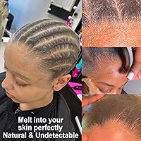 Vista 2 de BEEOS - 24 gorras de peluca ultrafinas invisibles de color marrón para mujer, transparentes, para peluca con encaje frontal, gorras de nailon