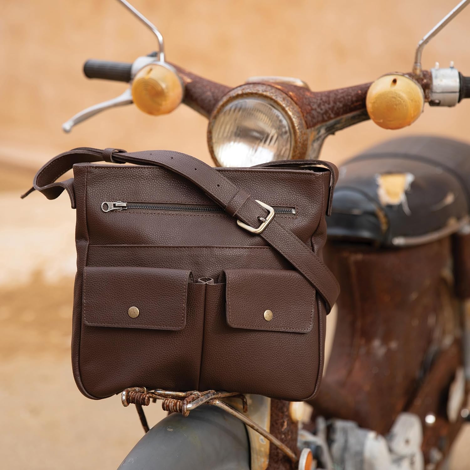 NOVICA Leather sling bag, 'Intrepid Traveler'
