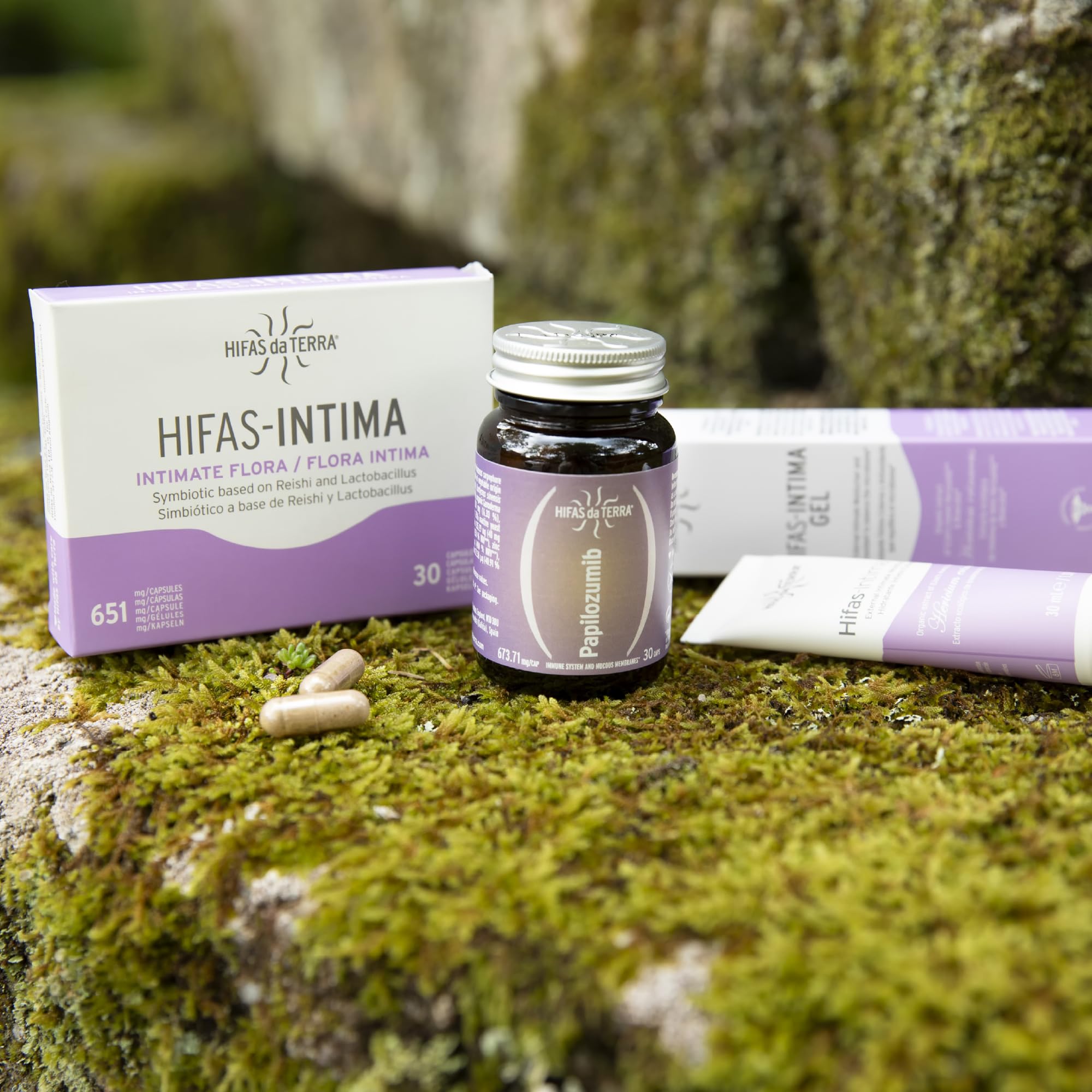 HIFAS DA TERRA - Papilozumib - Suplemento Alimenticio con Reishi, Cordyceps, Melena de León, Vitaminas y Probióticos para el Cuidado Íntimo y Sistema Inmunitario - 30 Cápsulas