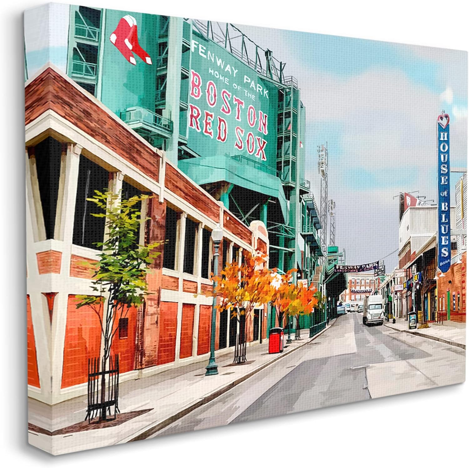 Stupell Industries Fenway Park Boston Cityscape Canvas Wall Art, Design by Emily Kalina
