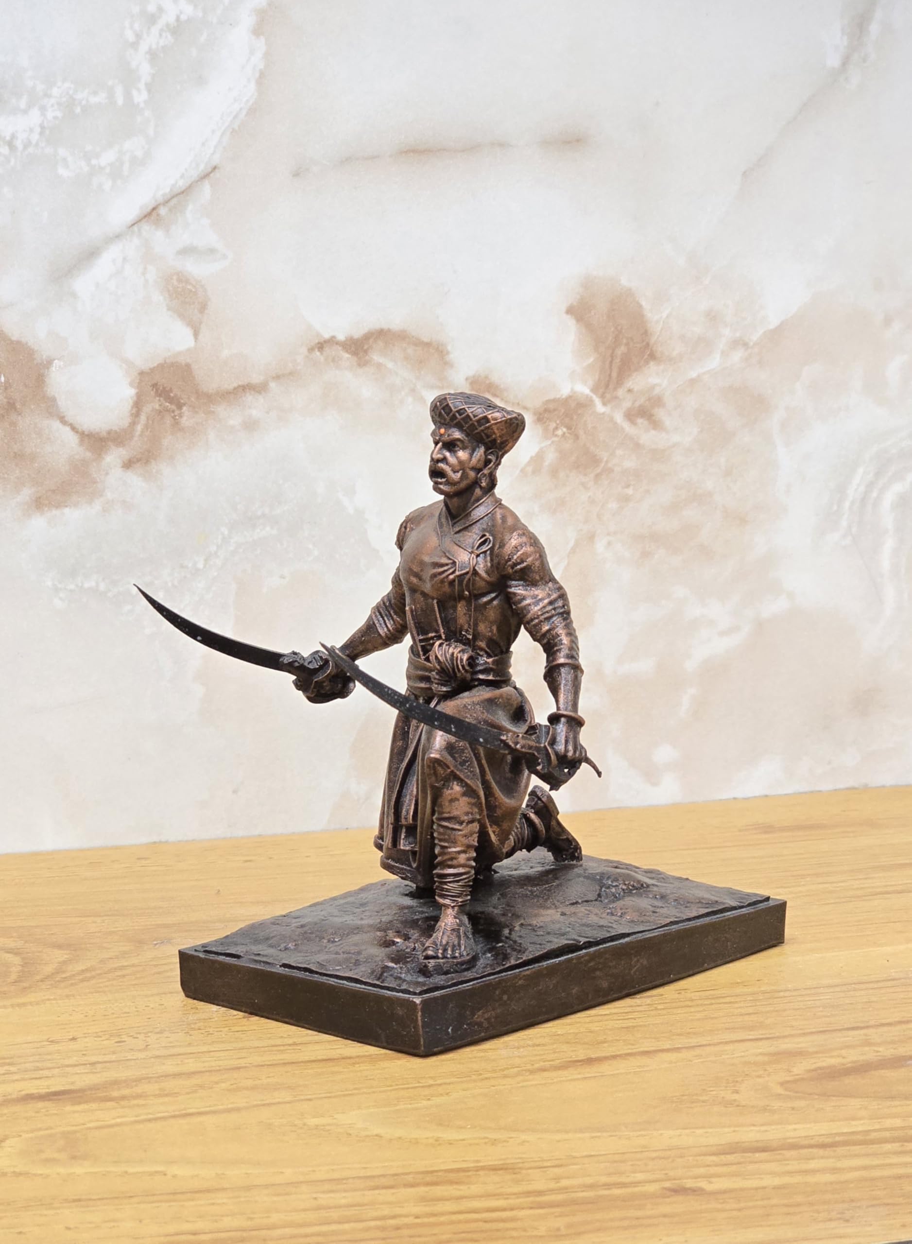 ＊尚様ご購入希望・The Soldier & Witch・高さ２０cm・ Buy VRUSHAM CREATIONS Swarajyache Veer Mawale 6.5 inch (Set