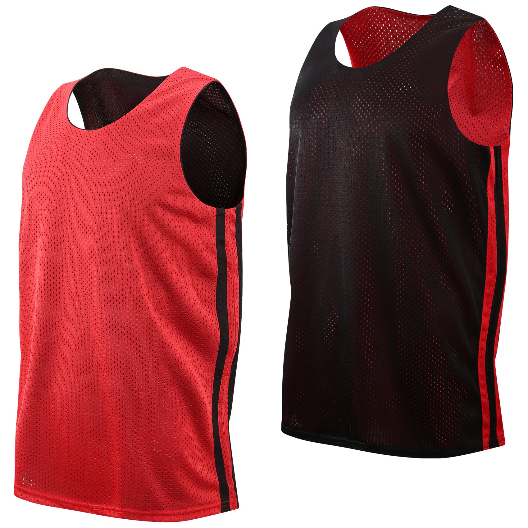 JOKHOO Reversible Men's Mesh Athletic Basketball Jersey Single for Team Scrimmage