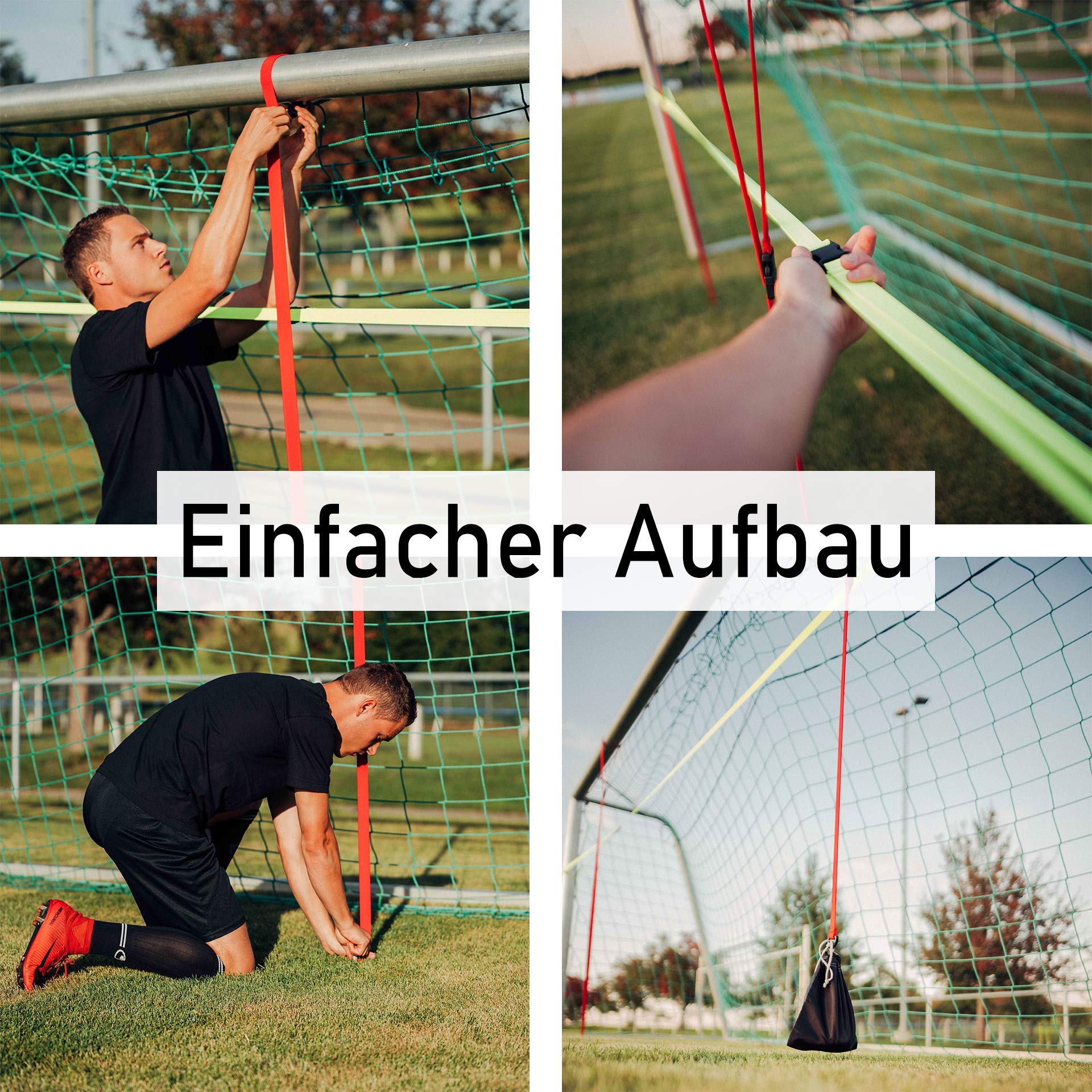 Torwand für Fussball mit Bänder um professionell und effektiv zu trainieren/Tor-Technik-Set/Fussball Training (Fußballtor - Bänder)