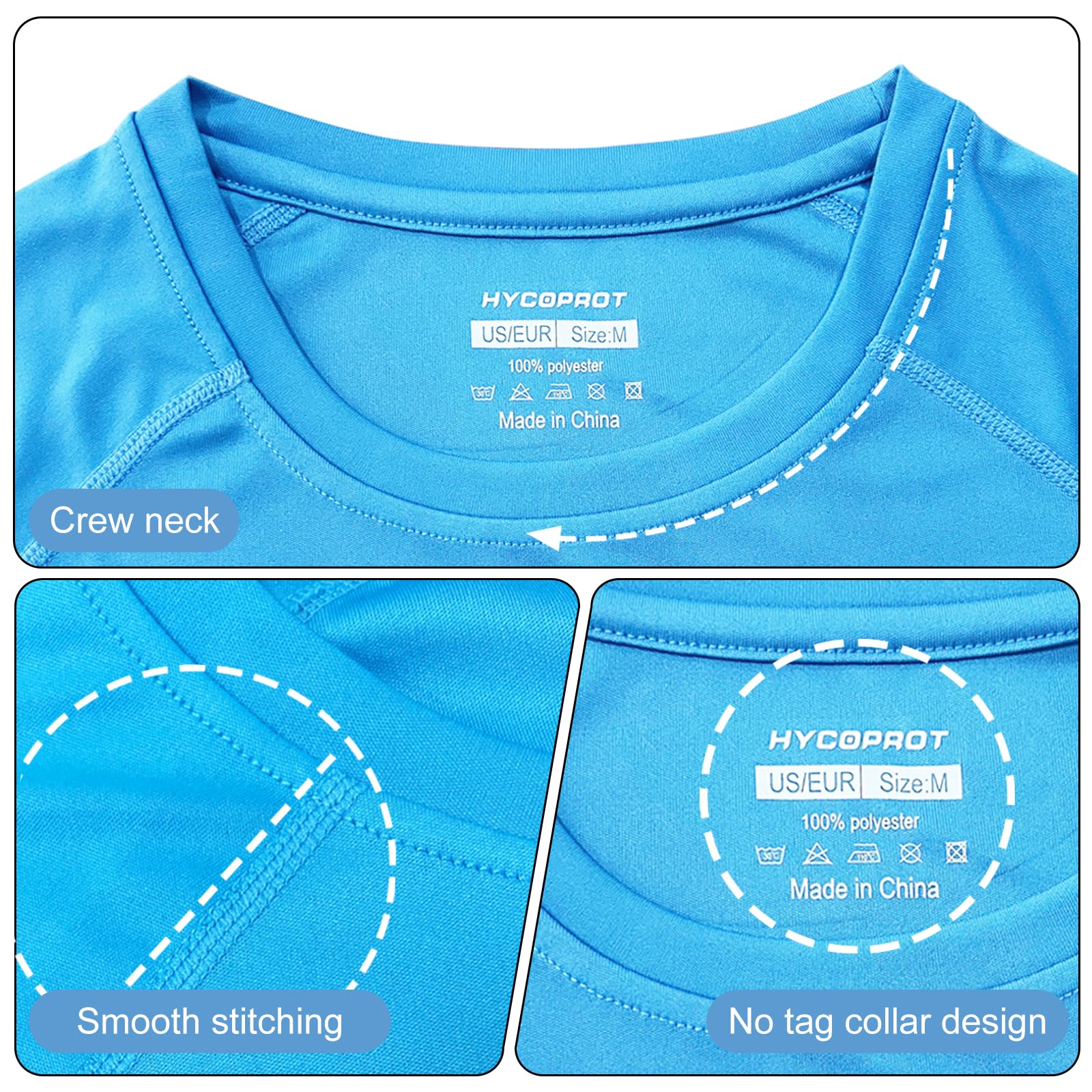 HYCOPROT UPF 50+ Maglietta UV per Bambini a Maniche Lunghe Asciugatura Rapida Maglietta da Bagno, Nuoto Rash Guard Top Traspirante per Ragazzi 5-14 Anni per Sport Acquatici e attività All'Aperto