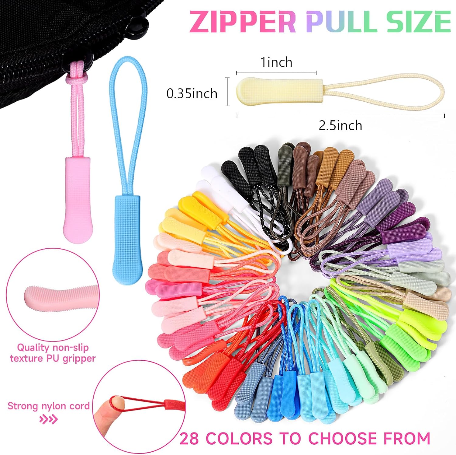 Suncalla 373 Pcs Zipper Repair Tools Kit Include Replacement Zipper Sliders and Pulls Stops Install Pliers for Sewing Luggage Jackets Coat Jeans Purses Handbags