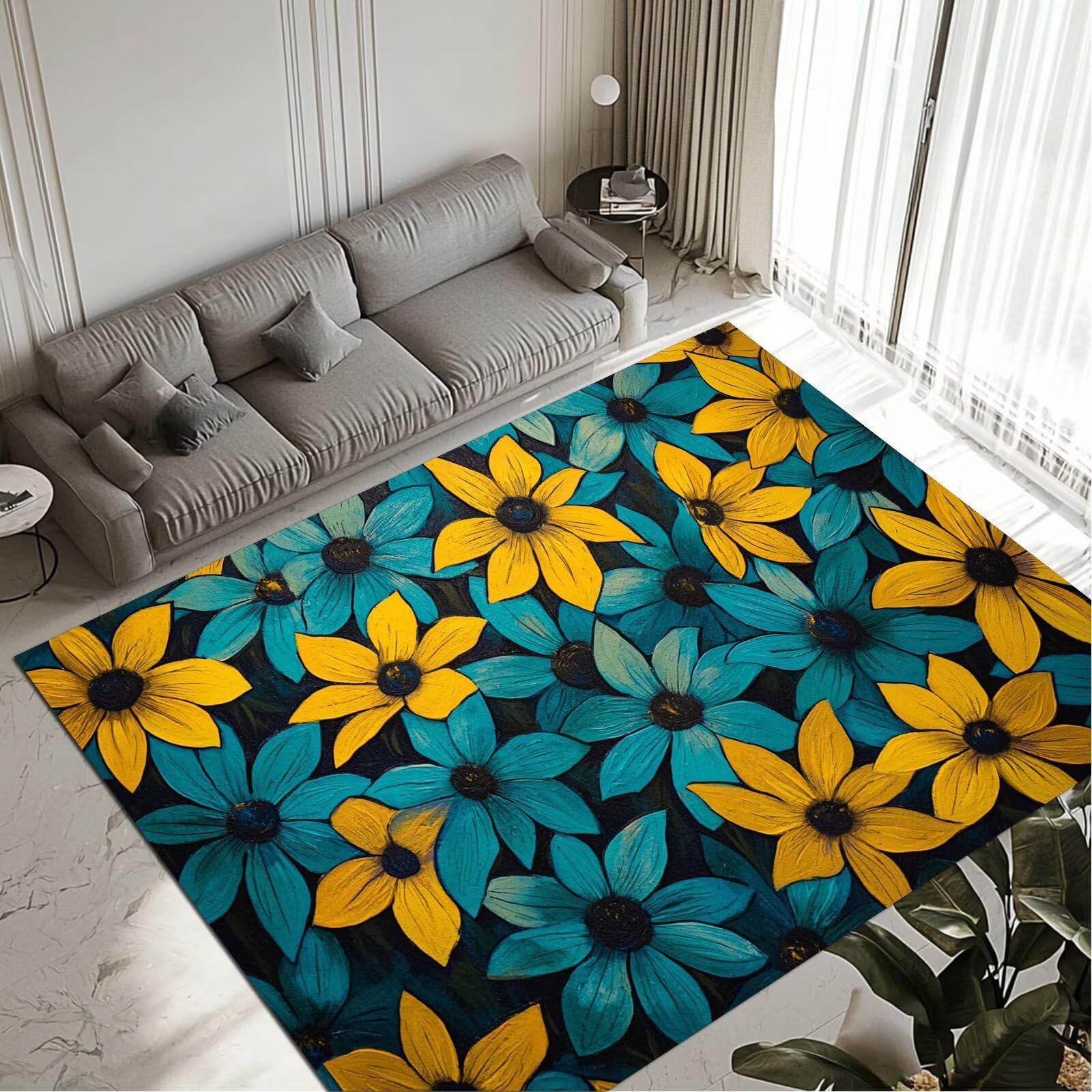 Tapis de salon anti-tache et imperméable 120x170 pour stopper la saleté du couloir