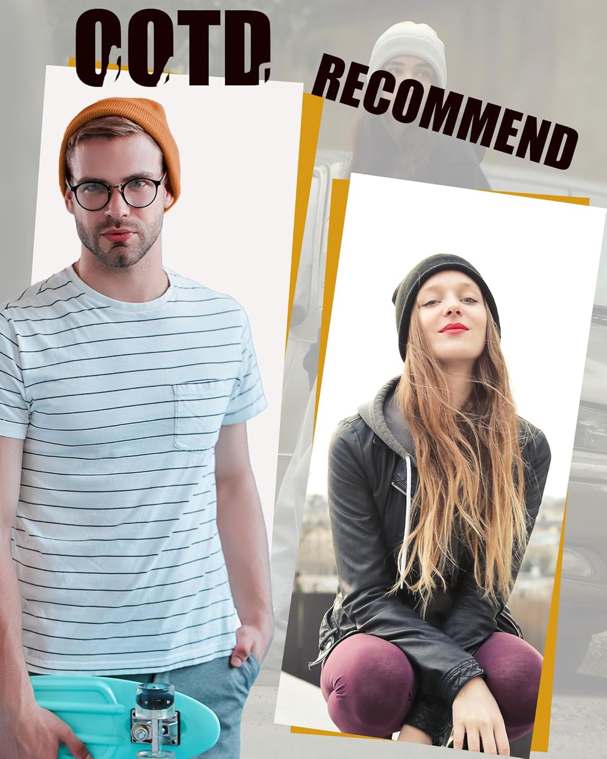 100% Cotton Beanie Hat- Unisex Ultra Soft Winter Warm Stretch Knit Cuffed Hats Fisherman Beanies Skull Cap - Image 7