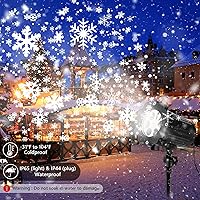 Vista 2 de Proyector de luces de Navidad para exteriores, impermeables y ajustables, luces LED de copo de nieve para interiores para Halloween, Navidad, fiesta