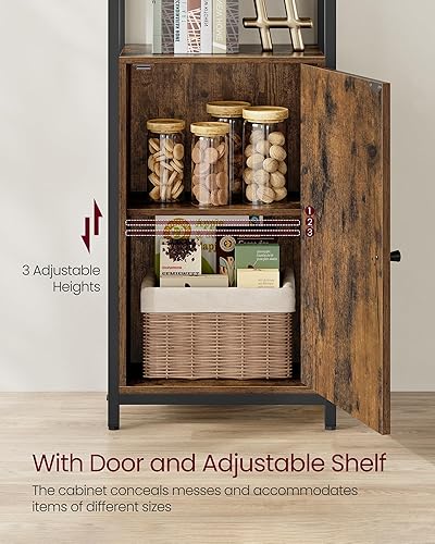 Miniatura 46 de VASAGLE Estantería de 6 niveles, estantería con marco de acero, estante para libros para sala de estar, oficina en casa, estudio, 11.8 x 26 x 73.2