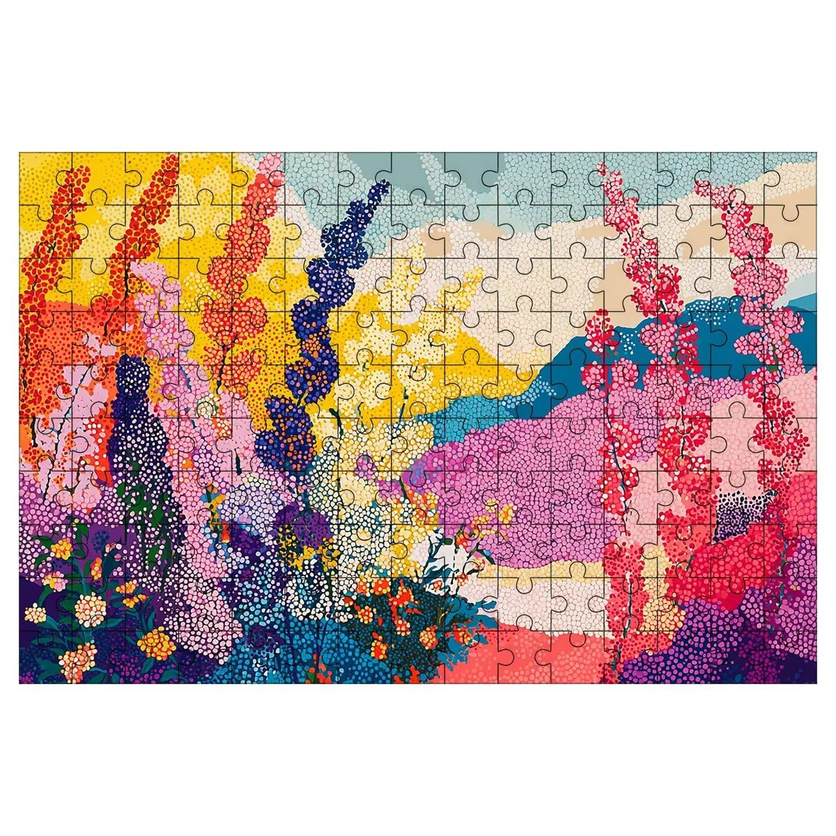 Puzzle 1500 elementów kolorowe, abstrakcyjne drewniane puzzle dla dorosłych