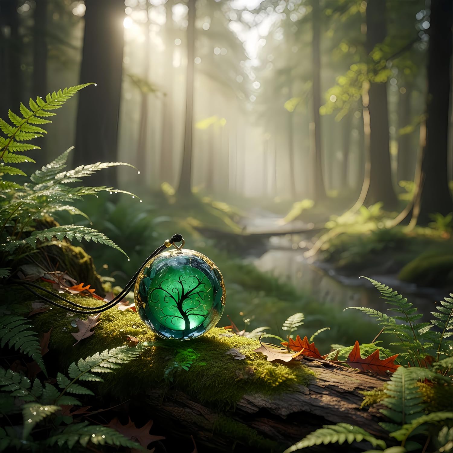 Handmade Orgone Pendant Malachite Chakra Gemstone Reiki Healing Crystals Chakra Orgonite Pendant Necklace for Good Luck Yoga Meditation Jewelry - Adjustable Rope (Green) - Image 3