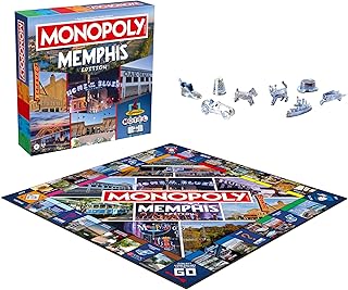 Monopoly Board Game – Memphis, TN Edition: 2-6 Players Family Board Games for Kids and Adults, Board Games for Kids 8 and Up, Great for Game Night
