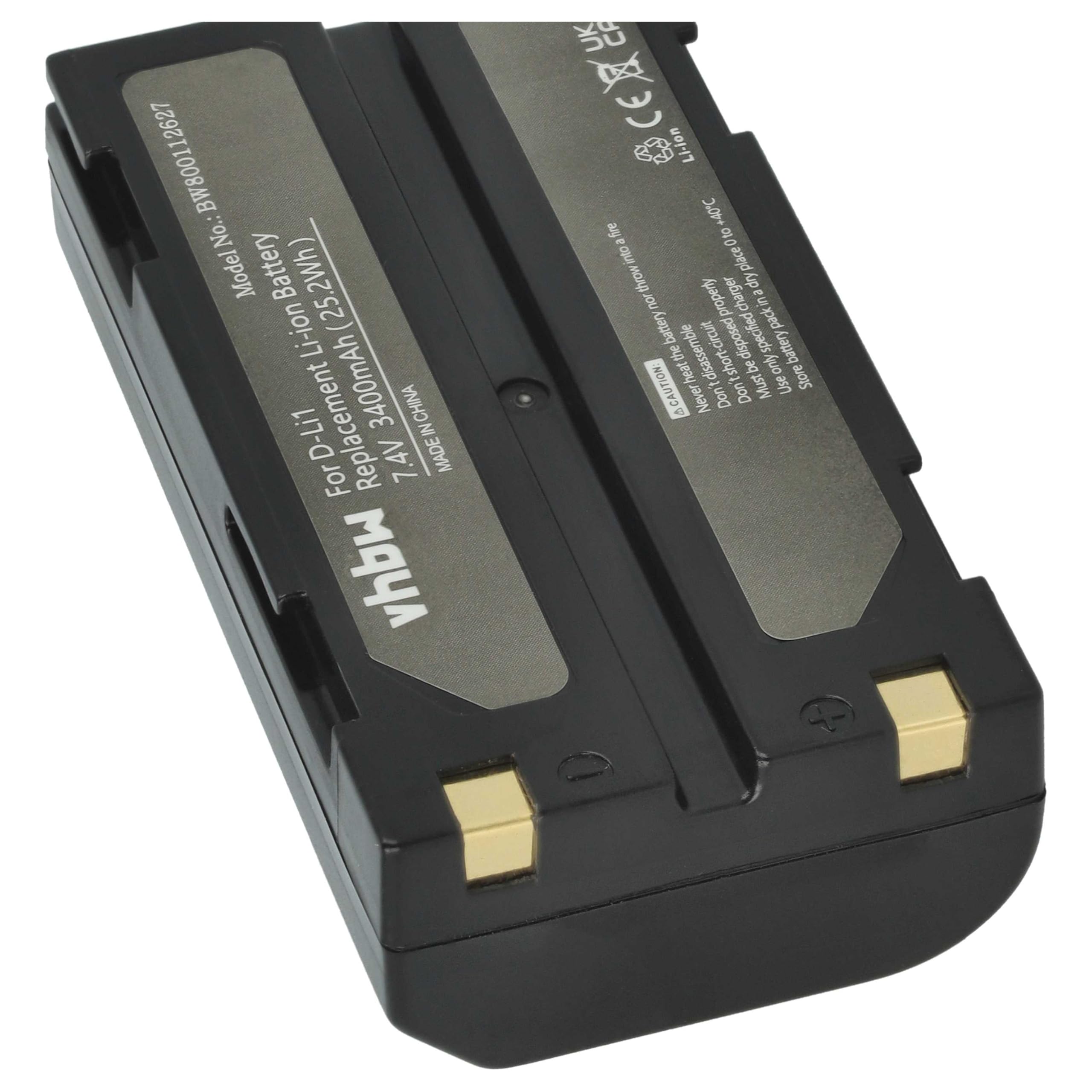 vhbw Batterie Compatible avec Trimble GPS Receiver R3 | R4, R5, R6 appareil photo (3400mAh, 7,4V, Li-ion)