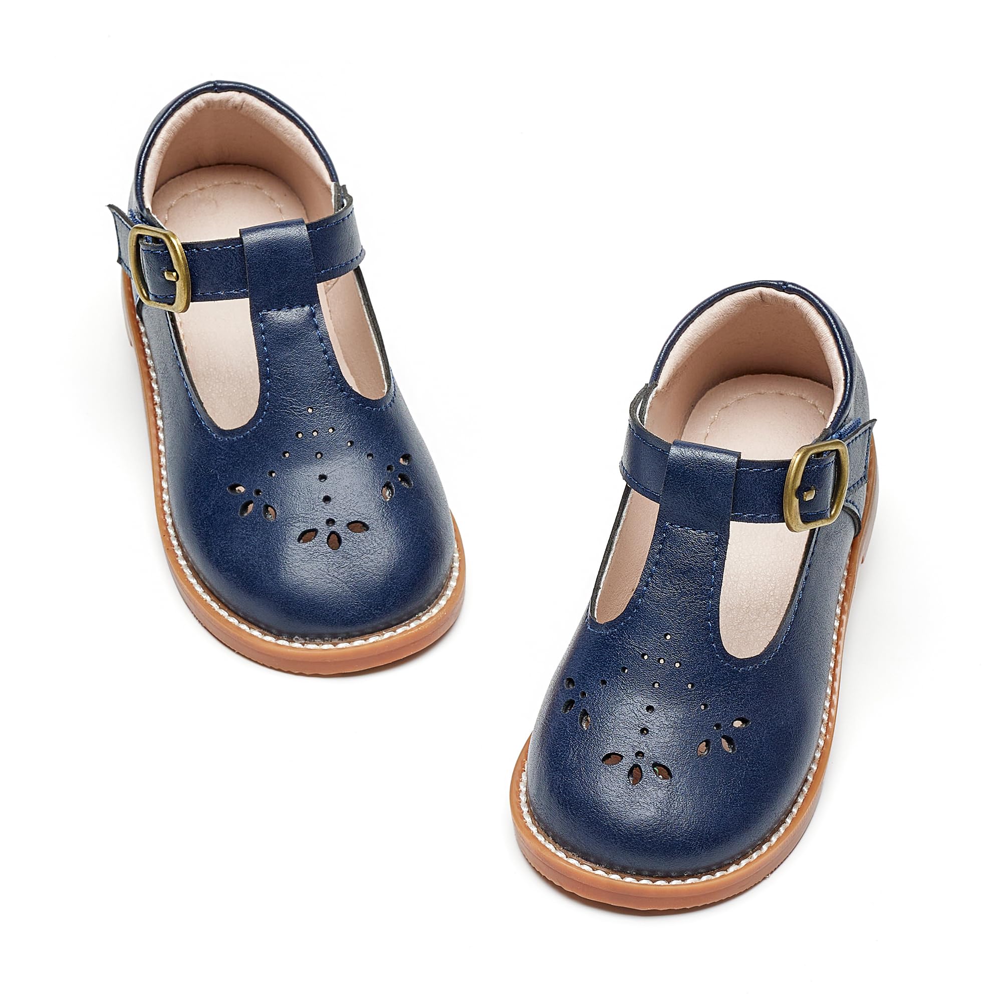 GINFIVE Toddler Girls Mary Jane School Oxford Dress Flat Shoes for Wedding