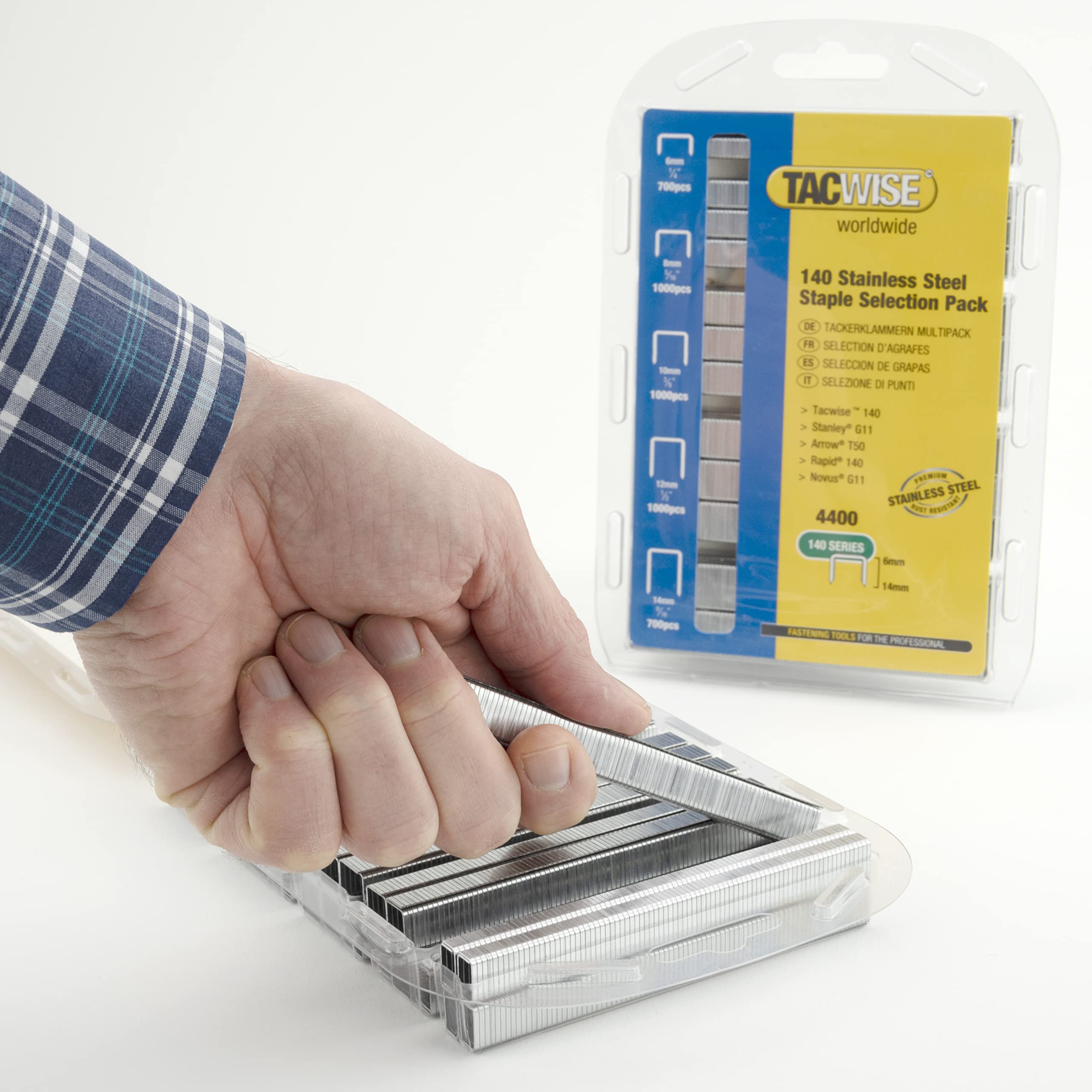 Tacwise 1341 Punti in Acciaio Inox Professionali, Tipo 140 da 6mm a 14 mm, Confezione da 4400