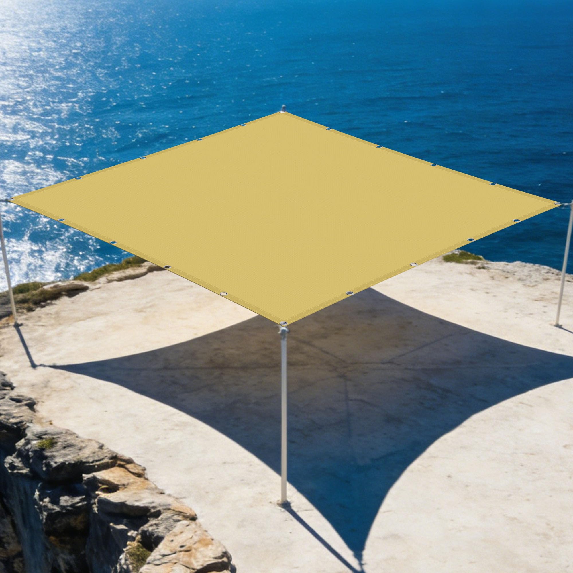 Voile d'ombrage contre la chaleur sur balcon : protection solaire 1.5x2