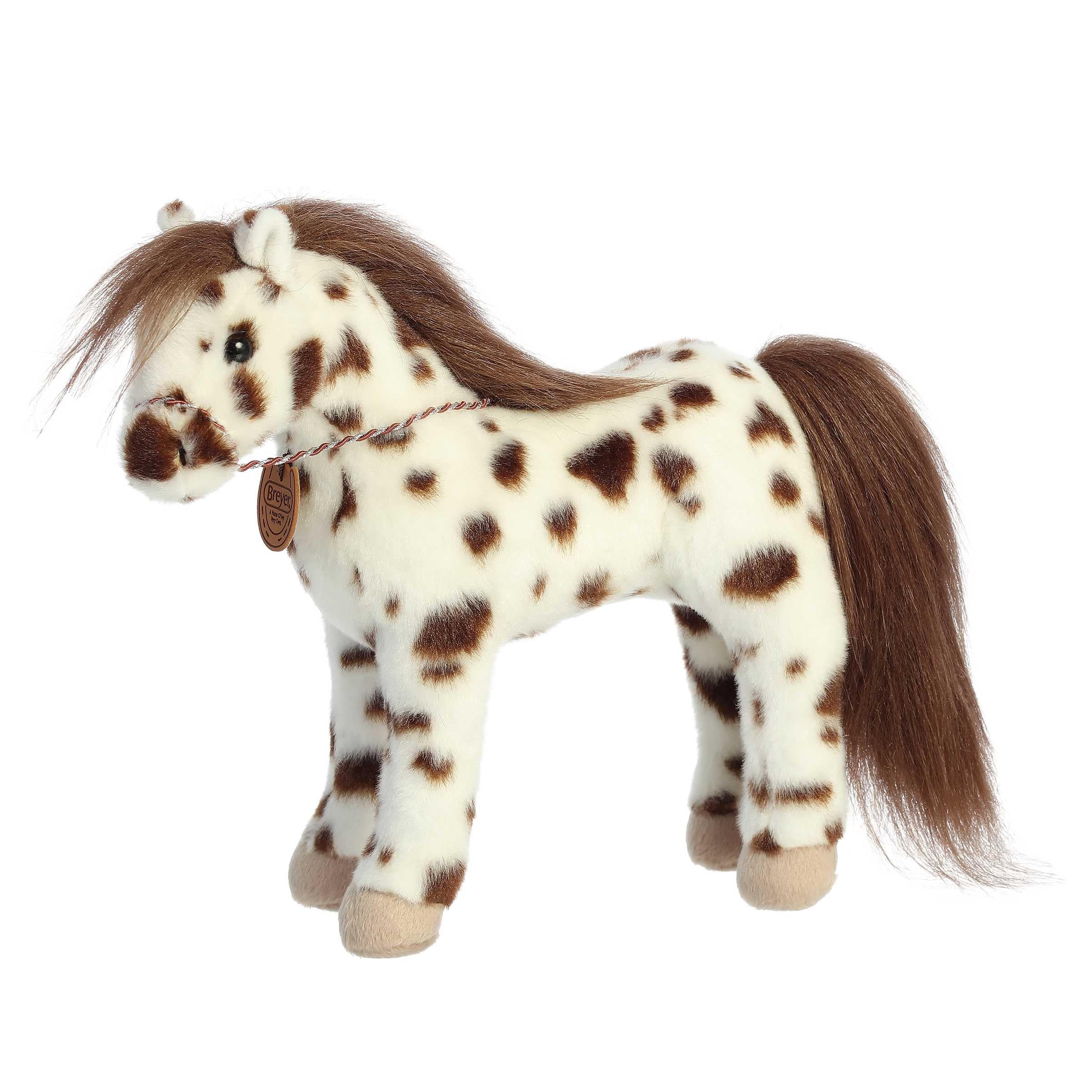 Aurora® Exquisite Breyer® Showstoppers Knabstrupper Stuffed Animal - Realistic Detailing for Imaginative Play - Perfect for Kids, Adults, and Any Horse Lovers - White 11 Inches