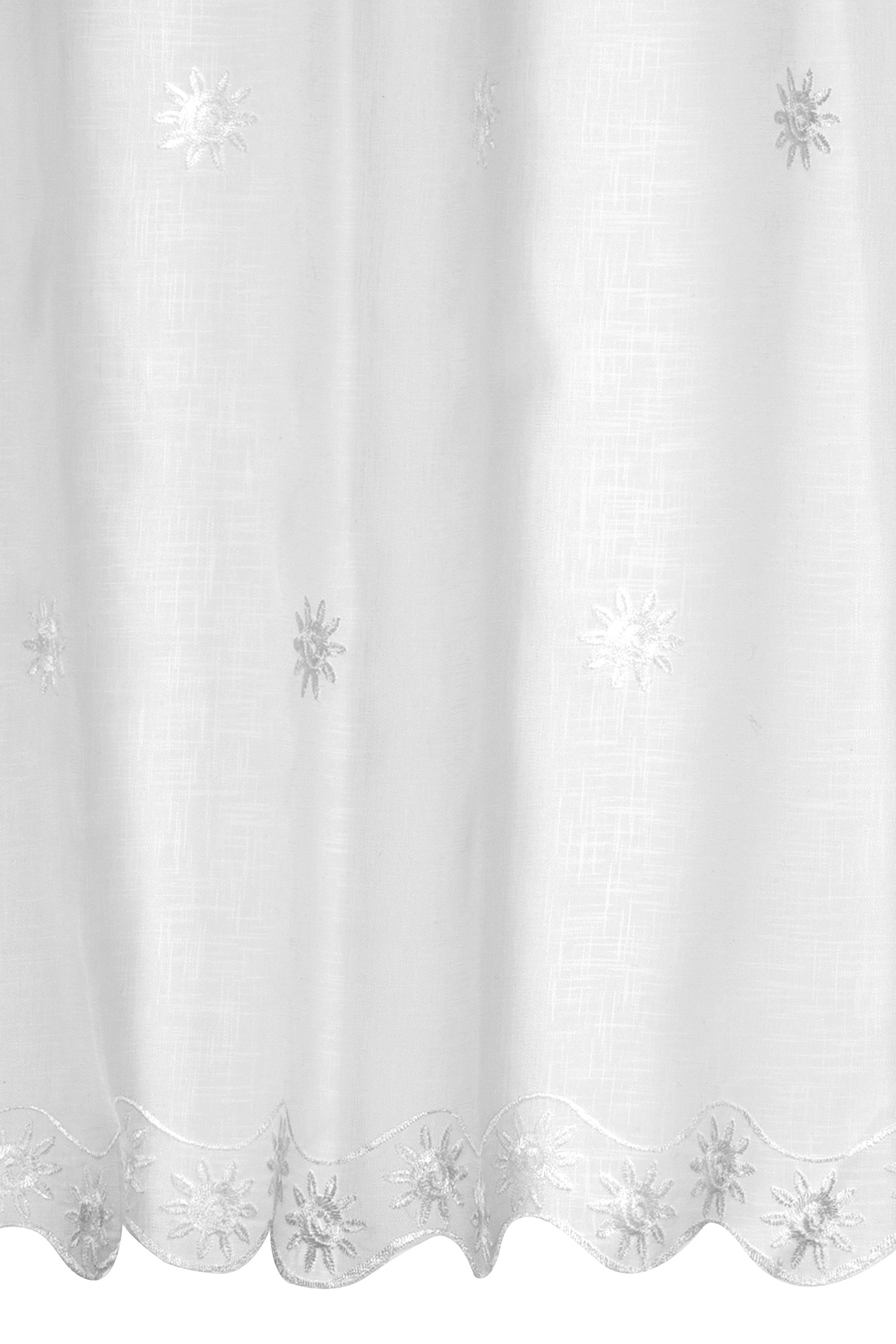 Elbersdrucke Celeste 00 Bistrogordijn wit transparant 45x160 cm vitrage kort gordijn voor keuken keukenvenster inkijkbescherming 198763
