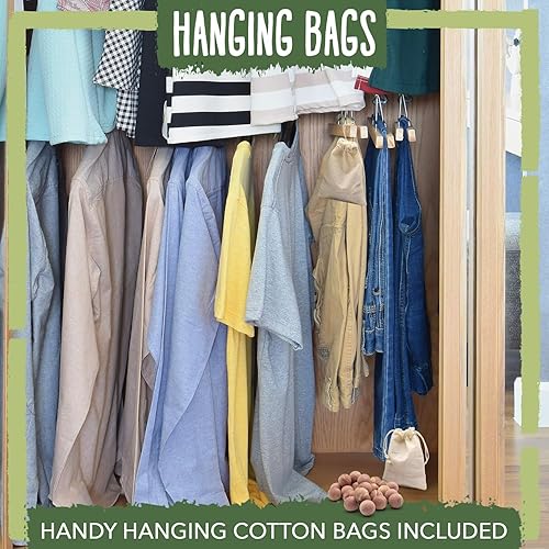 Miniatura 6 de ecoKiwi Bolas de cedro para almacenamiento de ropa, paquete de 75 unidades, bloques de cedro rojo 100% natural para almacenamiento de ropa, astillas