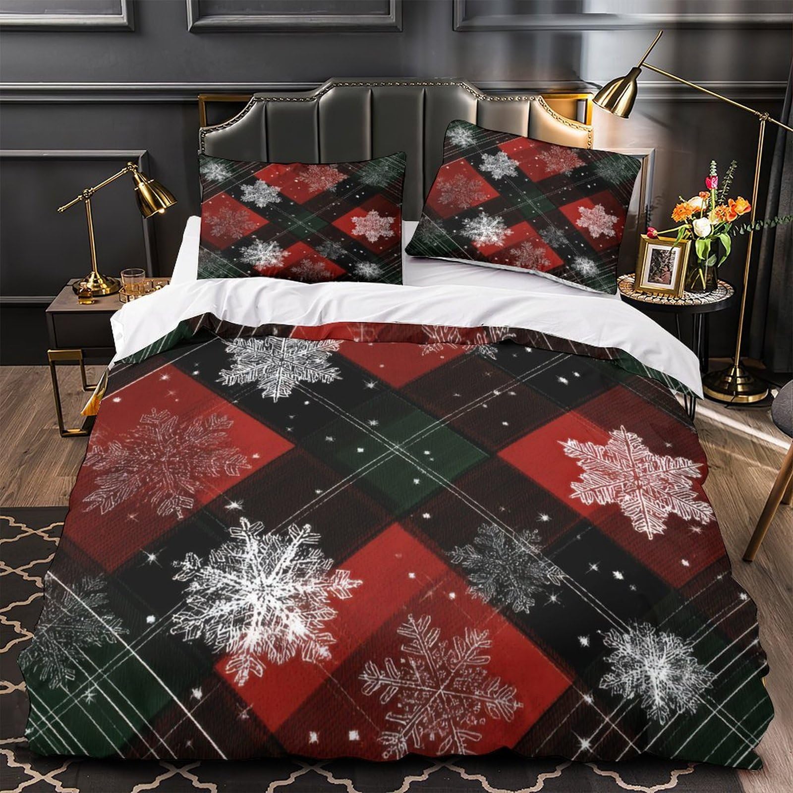 Parure de lit de Noël pour fille finie la couette qui glisse avec cette fermeture éclair 3D