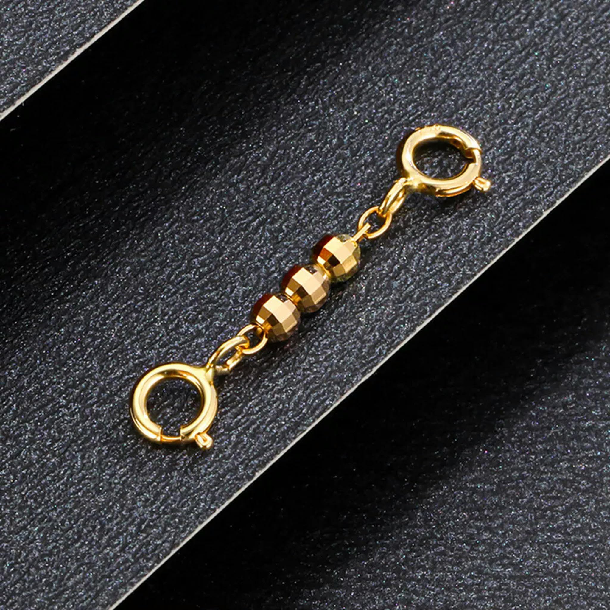 Fermoir à Ressort Double en Or Jaune Pur 18 carats pour Bracelet ou Collier