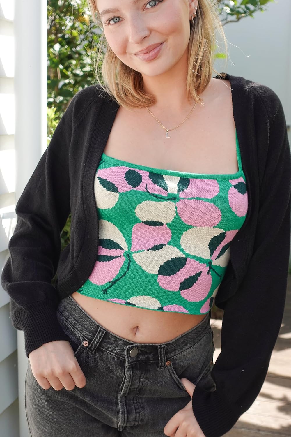 ZAFUL Women's Cropped Cardigan Sweaters Long Sleeve Open Front Short Bolero Shrugs Casual Knit Ribbed Sweater - Image 3