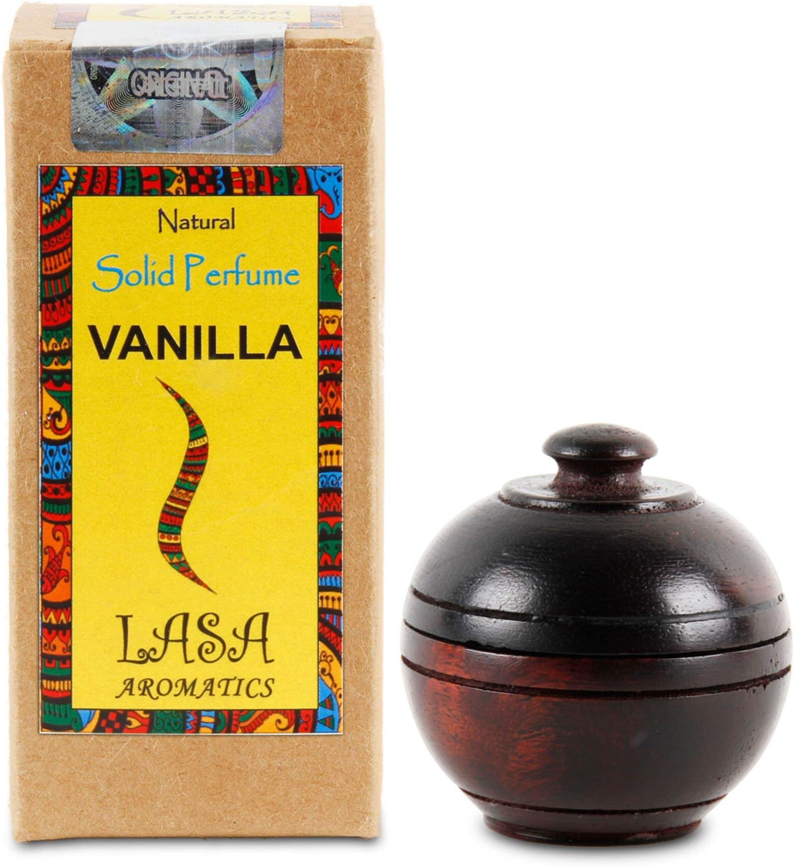 Natural Solid Perfume Body Musk In Wooden Jar - 6 gm (Vanila)