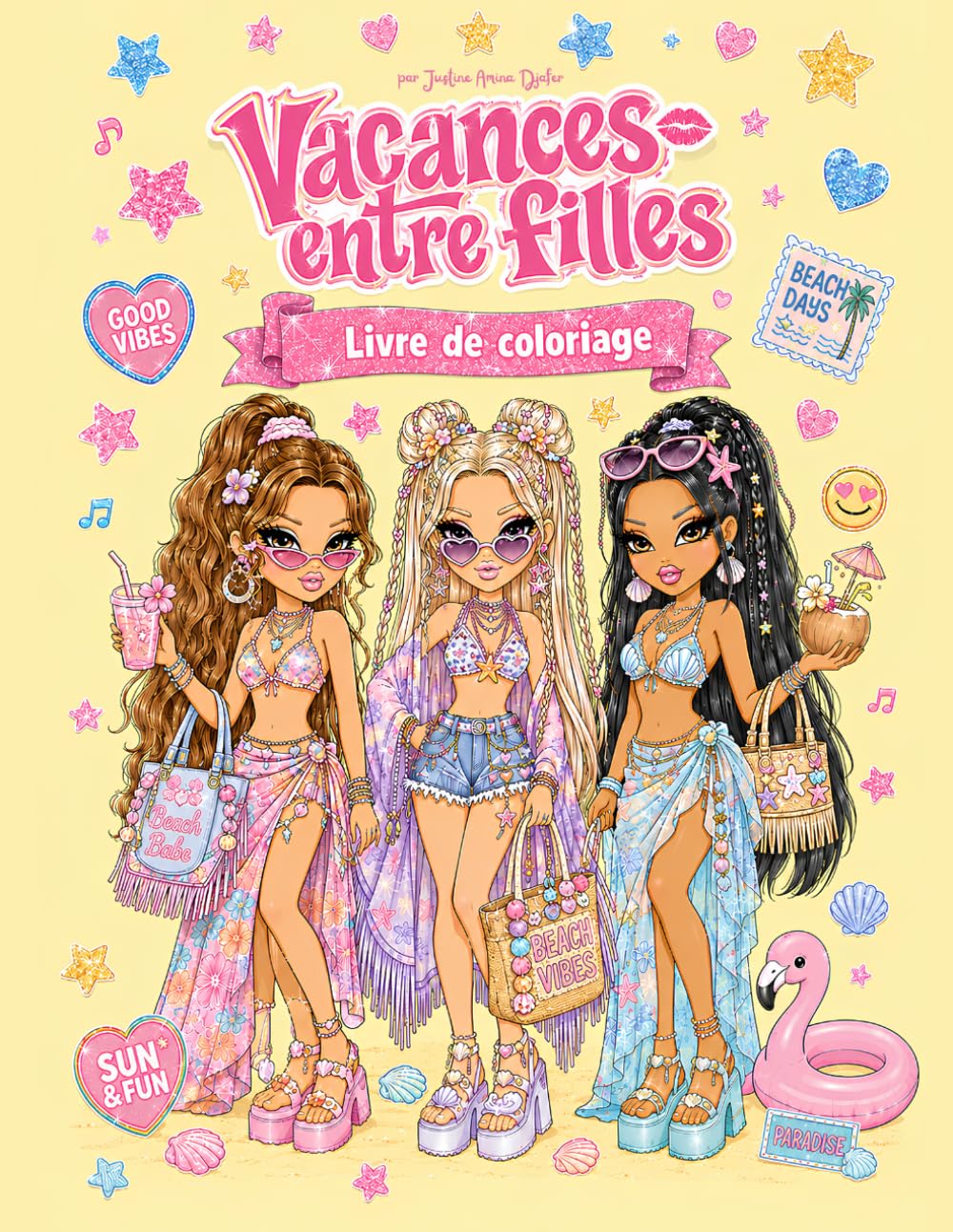 VACANCES ENTRE FILLES: Livre de coloriage