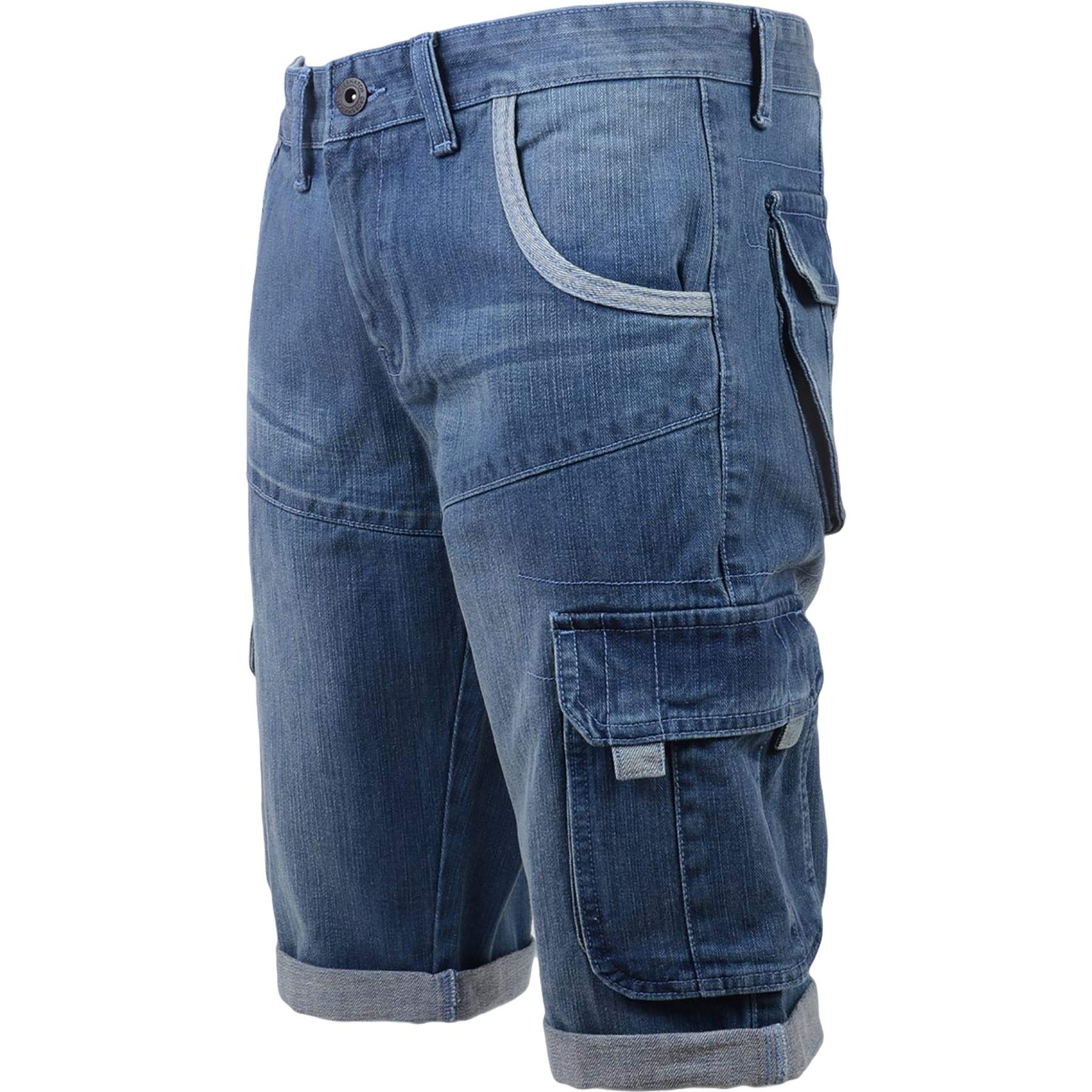 Crosshatch Men's Shorts Gaston Light Wash 34