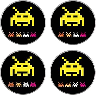 Space Invaders Arcade Game - 80mm Coasters (4 Pack) Gift/Present