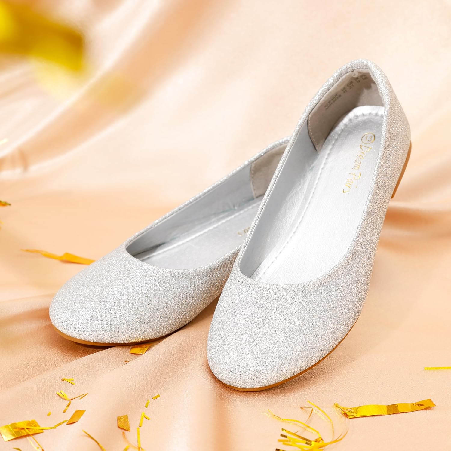 DREAM PAIRS Girls Dress Shoes Slip on Ballerina Flats for Wedding/Party - Image 2