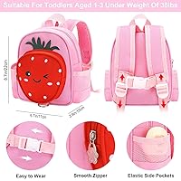 Vista 2 de Mochila para niños pequeños con correa, Accmor mini mochilas 4 en 1 para niños con eslabón de muñeca antipérdida, bonita bolsa de arnés infantil