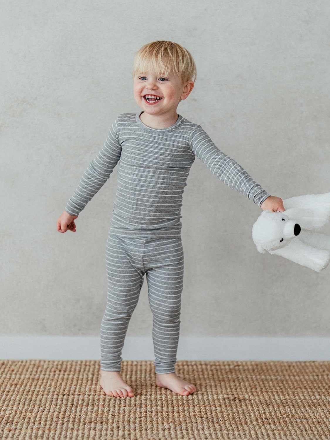 AVAUMA Stripe Pattern Baby Boys Girls Pajama Set Kids Toddler Snug fit Ribbed Sleepwear pjs for Daily Life Style - Image 2