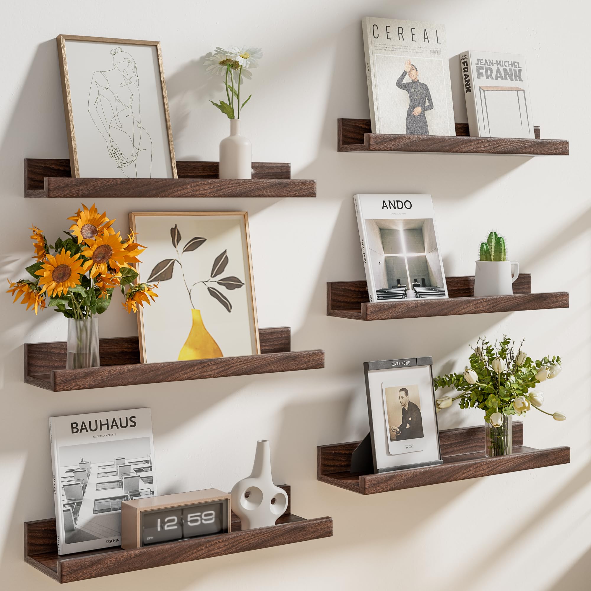 Amazon.com: Heimlove Floating Shelves Set of 6, 24