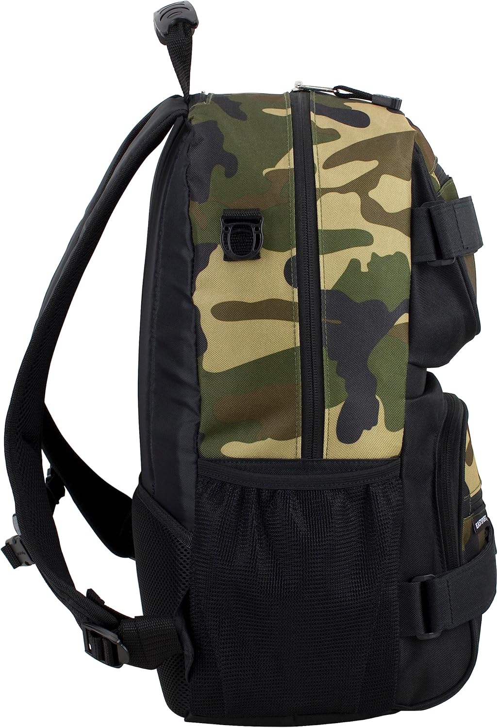 Eastsport Travel Skateboard Backpack Double Strap Laptop Bag Multi-Sport Design for Men and Women, Army Camo