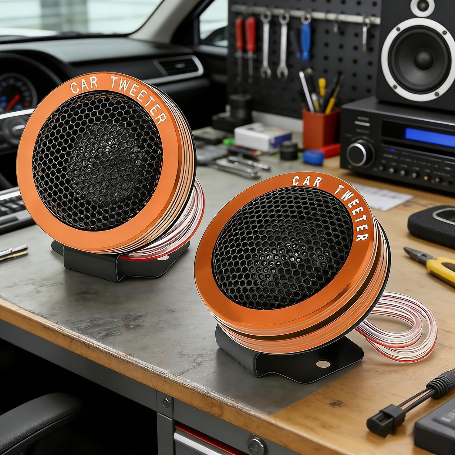 Miniature Auto Tweeters Speakers TP07 Delivers Rich Detailed Highs in Your Driving Space for Car and Motorcycle Sound